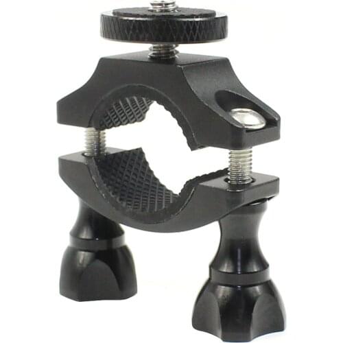 Bicycle Bike Handle Bar Clamp Mount Clip Camera Holder 1/4" Tripod Adapter for GoPro Hero 7 XiaoYi 4K for DJI for Osmo Action