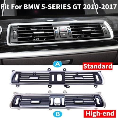 Car Center Console A/C Air Conditioner Chrome Interior Inner Outlet Vent Dash Panel Grille For BMW 5 Series GT 528 535 F07 10-17