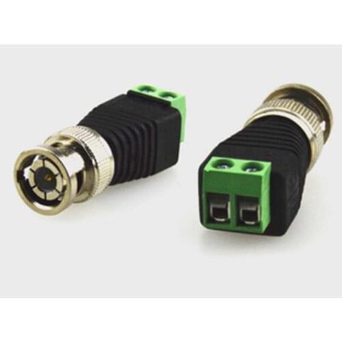 BNC Male TO 2Pin Adapter Camera DVR Connector CCTV NEW NEW