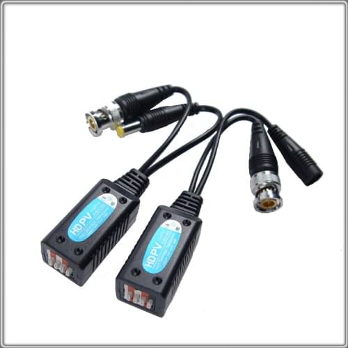 Cat5 CCTV UTP Video Balun Twisted BNC CCTV Passive Transceivers For 2MP 3MP 4MP For HD CVI/AHD/TVI IPC 500PH 200M Range