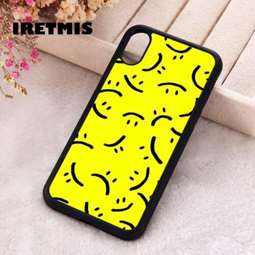 Iretmis 5 5S SE 2020 phone cover cases for iphone 6 6S 7 8 Plus X Xs XR 11 12 MINI Pro Max Soft Silicone TPU smiley faces