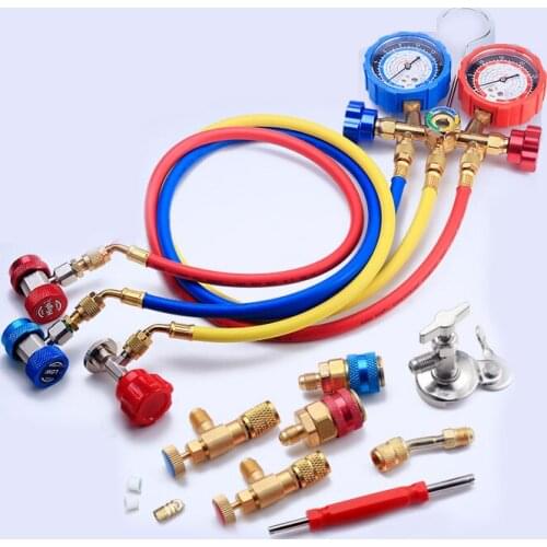 Air Conditioning Refrigerant Gauge Pressure Gauge R12 R22 R134a R404a 410a Repair Fluorine Filling Fluorinated tool HS-536C