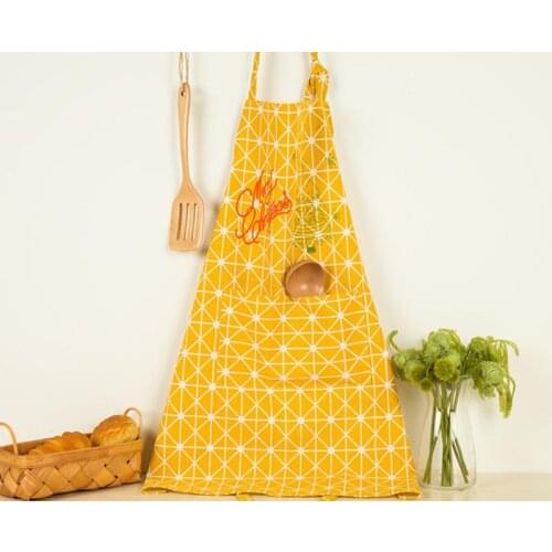 Aprons 2018 new 5140 pure cotton Korean version Home Kitchen Apron, cotton general antifouling apron