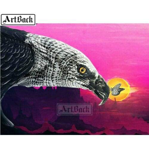 Full square drill 5d diy diamond painting eagle animal diamond mosaic rhinestone 3D diamond embroidery owl crafts gift