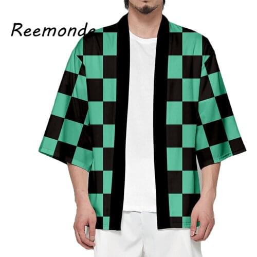 Anime Demon Slayer: Kimetsu no Yaiba Costume Robe Clothes Kamado Tanjirou Kamado Nezuko Robe Clothing Men Woman Tops