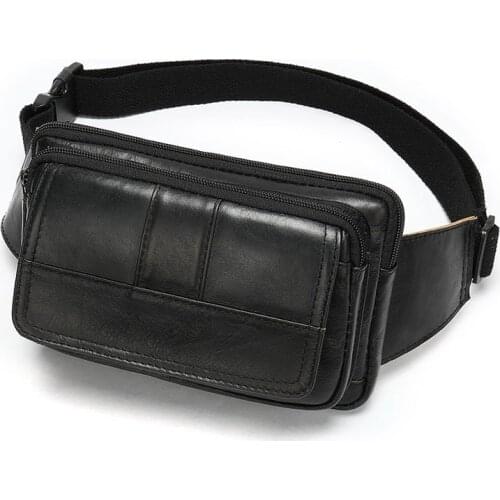 Waist Packs male Genuine Leather Pack Belt Bag Phone Pouch Bags Travel Mens Waist Pack Male Small Waist Bag Leather