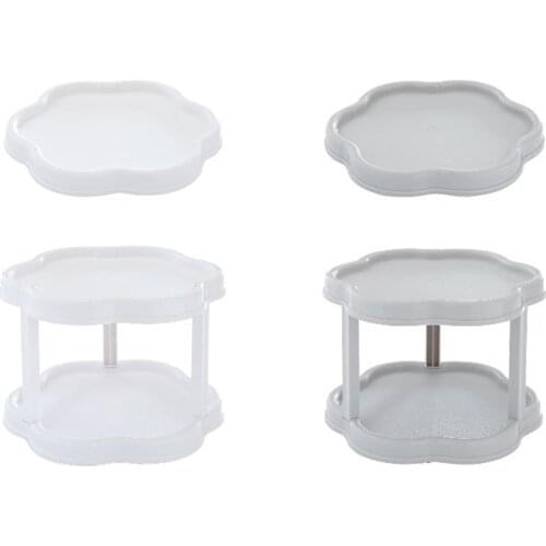 Non-Skid Turntable Tray Rack Rotatable Organizer for Kitchen Spices