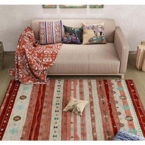 NEW Moroccan Living Room Carpet Home Vintage Rugs For Bedroom American Carpets Sofa Coffee Table Rug Study Room Ethnic Floor Mat