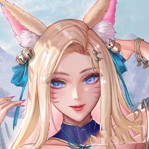 Original LOL Ahri Dakimakura Hugging Body Pillow Case Japanese Otaku Pillow Cover Xmas Gifts(Contact for full pictures