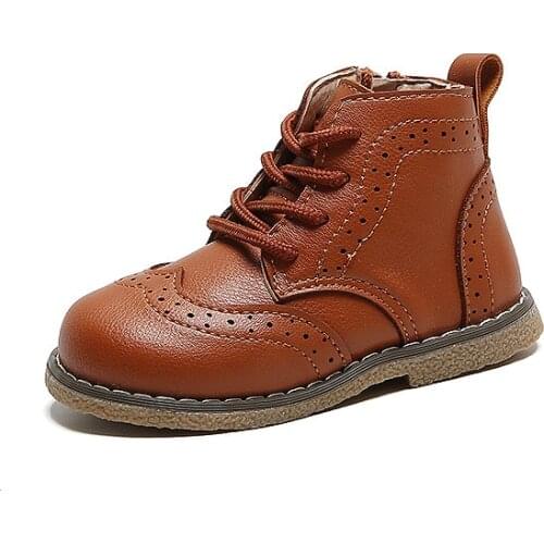 Autumn Spring Walk Toddler Baby Shoes For Kids Little Girls Boys Black Khaki Rome Martin Boots New 1 2 3 4 5 6 7 Years