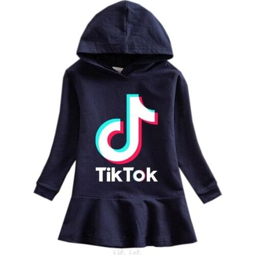 Cartoon Tik Tok Princess Baby Girl Dress Spring Autumn New Childrens Party Birthday Dress Toddler Kids Clothes