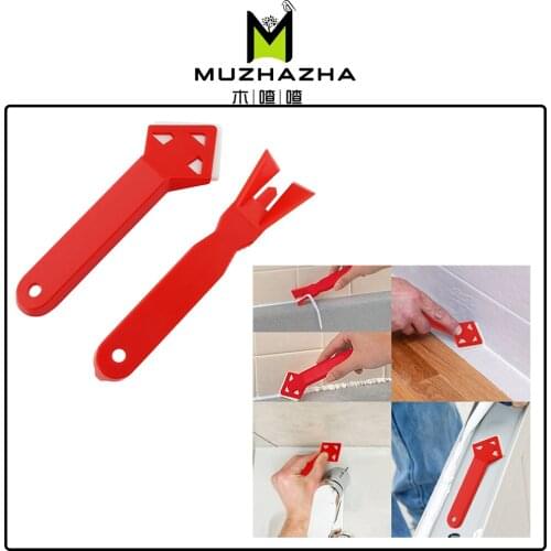 Useful 3 in 1 Tape Plastic Hand Tool Multifunctional Silicone Remover Caulk Finisher Sealant Smooth Scraper Grout Kit Tools