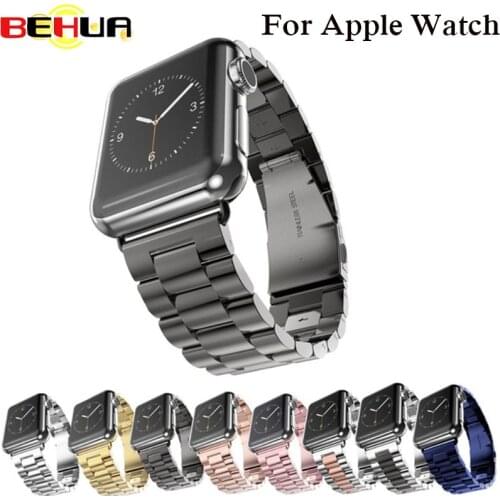 Sport Strap For Apple Watch Band 38mm 42mm40mm 44mm Watch Strap bracelet for iwatch 4 3 2 1 Stainless Steel Wrist band Link Belt