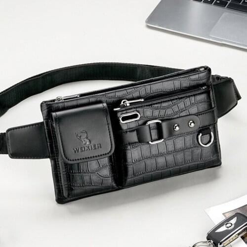 IKE MARTI Mens Multifunctional Waist Bag Mobile Phone Bag Youth Leisure Outdoor Sports Running Riding Waist Bag Travel Bag