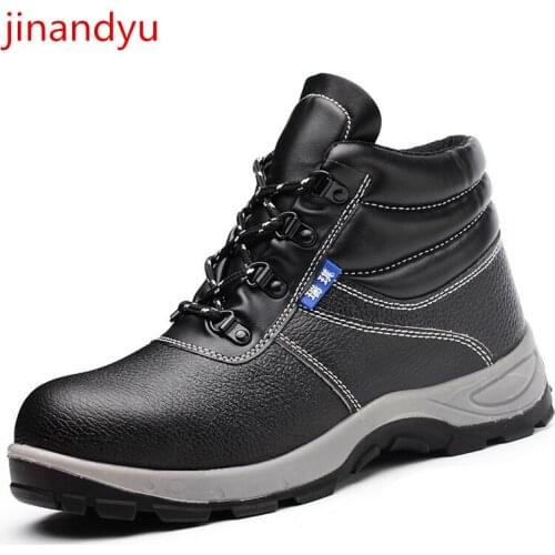 Anti-Piercing Safety Boots Mens Shoes Working Boots Steel Toe Cap Ankle Boots Construction Shoes for Men Protective Shoes Male