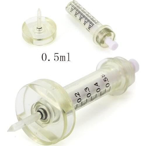 0.5ml 50pcs Syringe Ampoule head for hyaluron gun hyaluronique pen thesera gun High Pressure wrinkle removal water syringe