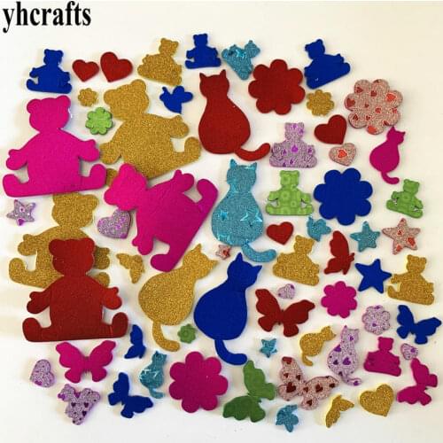 1bag/LOT,Forest masquerade costume foam stickers Early learning educational toys Kindergarten crafts DIY toys Crafts material