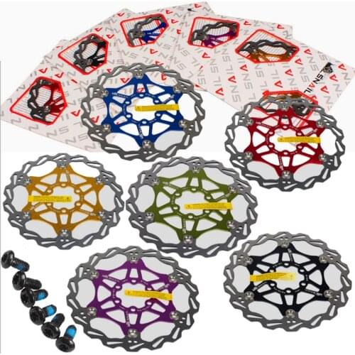 1pcs Mountain Bike Pad Floating Rotor 203mm 180 160mm Six Nails Suitable for Bicycle V Brake Disc Bikes Cycling Brakes