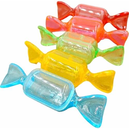 10pcs 5 Colors High Quality New Arrival 10Pcs Transparent Clear Plastic Sweet Shaped Candy Boxes Case Storage Container