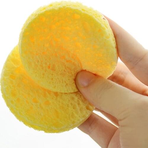 SHINBAY Natural Wood Pulp Sponge for Washing Facial Cleansing Pad Face Care Cellulose Sponge Puff Cleaner 10pcs