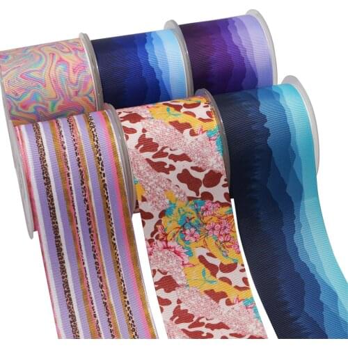3 Inch 75 mm Cartoon Printed Grosgrain Ribbons For Hair Bows Craft Suppliers 52823