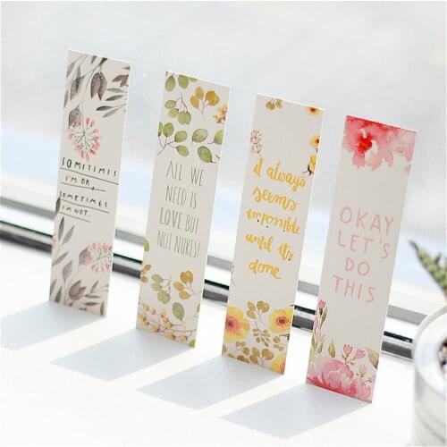 30pcs/lot Cute Paper Bookmarks Message Cards Kawaii Book Notes Paper Page Tabs for Books Separator Office School Stationery
