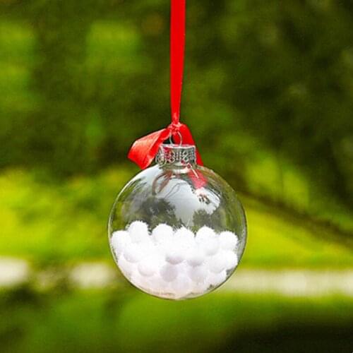 30pcs/pack Diameter=6cm Small Size Glass Christmas Ball Transparent Glass Globe Home Decoration Different Diameter for selecting