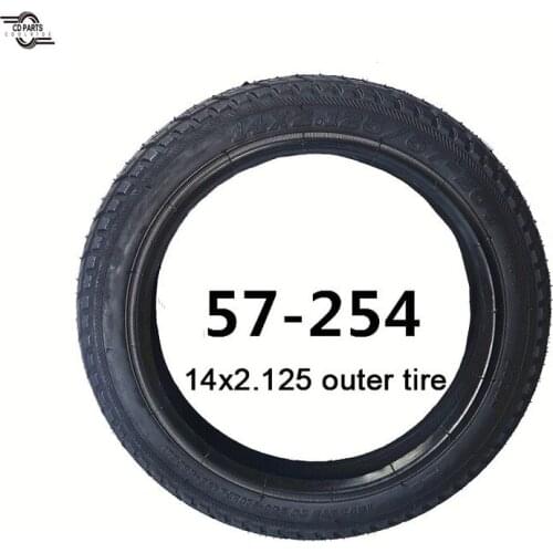 14 Inch Battery Car Tire 14X2.125/57-254 Inner Tube Outer Tire 14*2.50/2.50-10 Explosion-proof Solid Tire