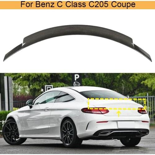 Carbon Fiber Rear Spoiler Wing For Mercedes-Benz C Class C205 Coupe 2015 - 2019 Rear Trunk Spoiler Boot Lip Wing