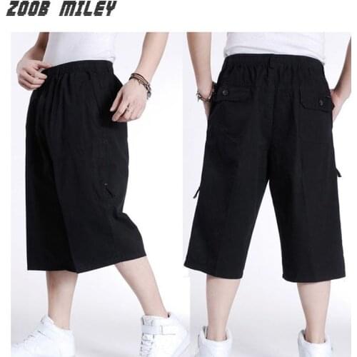 Big Size Mens Causal Baggy Cargo Shorts Loose Fit Multi-pocket Military Workout Trainning Overalls Trousers