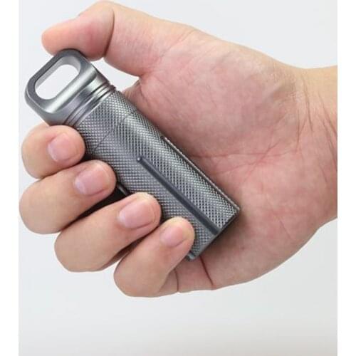 Bottle EDC Outdoor Pill Bottle Gray Aluminum Alloy Waterproof Canister Medicine U Disk Seal