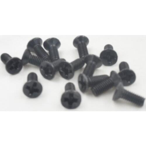 100Pcs M2 M2.5 M3 KM Black Countersunk Head Machine Screws