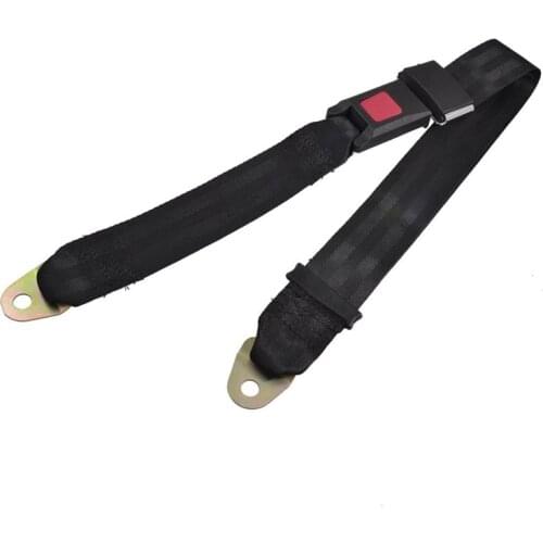 Black Adjustable Two Point Auto Car Safety Seat Belt Lap Seatbelt