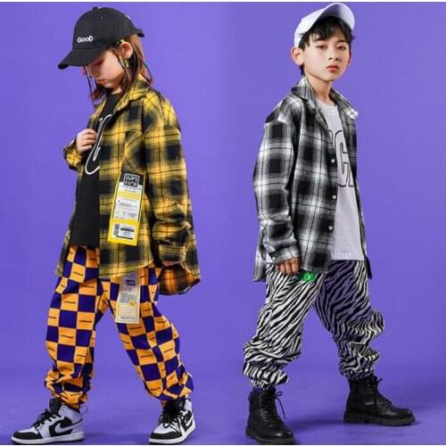 Kids Carnival Hip Hop Clothing Shirt Tops Sweatshirt dancing Pants Outfits for Girls Boys Jazz Dance Wear Costume Clothes