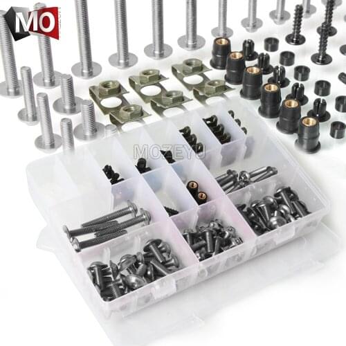 For Kawasaki NINJA ZX14R ZX1400 ZX6 ZX-6 ZX600 PRAIRIE 300 400 650 700 Motorcycle Fairing Spring Screws Bolts Kit Fastener Clips
