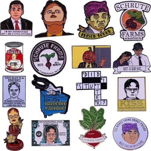 DZ1528 Funny TV show Figures Enamel Pins Badge Brooch Backpack Bag Collar Lapel Decoration Jewelry Gifts for Friends