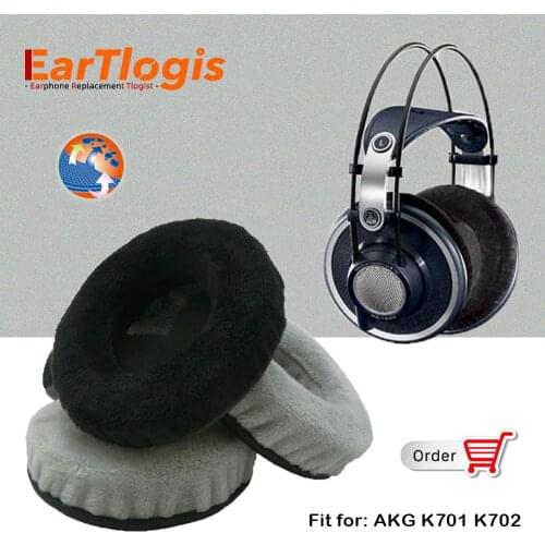 EarTlogis Velvet Replacement Ear Pads for AKG K701 K702 K-701 K-702 Headset Parts Earmuff Cover Cushion Cups pillow