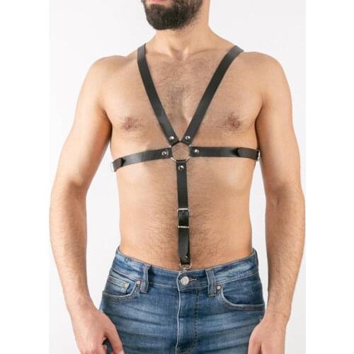 2021 Man Leather Chest Harness Erotic Fetish Gay Underwear Lingerie Harness Punk Style BDSM Sword Belts Adjustable Accessories
