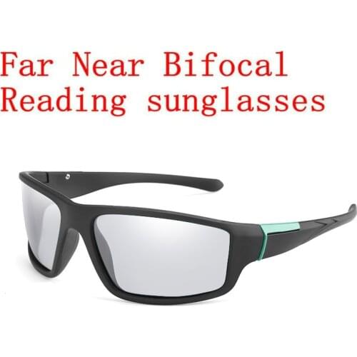 Transition Photochromic Bifocal Reading Glasses Men Far Near Glasses Male Multifocal Sports Sun Glasses Diopters Eyewear NX