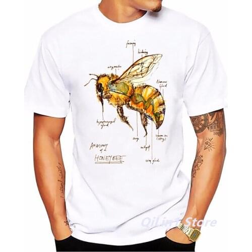 Anatomy Of A Bee Kind Graphic Print T-Shirt Men/Women Unisex Clothes Queen Bee Funny Tshirt Homme Harajuku Kawaii T Shirt