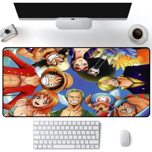 Mouse Pad Gamer Anime Computer Accessories Gaming Desk Large Rubber One Piece Usb for PC Game Wrist Rest Keyboard Rest Desk Mat