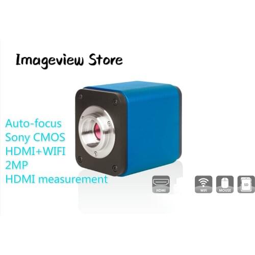 2MP 60fps 1080P Auto-Focus HDMI+WIFI Microscope C-mount eyepiece color Full HD camera XFCAM1080PHD with Sony IMX185 CMOS Sensor