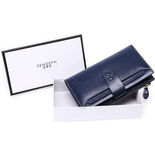 Multi-function fashion ladies wallet 2021 new leather leather long wallet multi-card position buckle zipper wallet