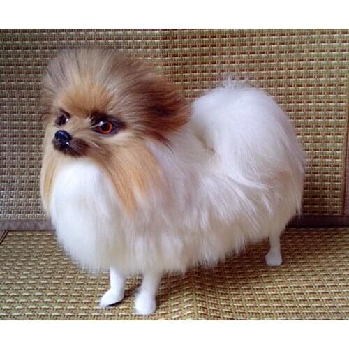 Simulation cute standing dog 23x9x20cm model polyethylene&furs dog model home decoration props ,model gift d342