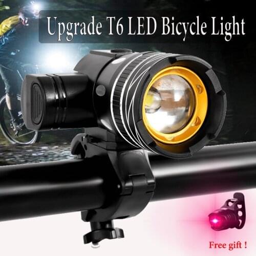 Upgraded T6 LED Bicycle Lights 3modes 3000MAH Bike Light USB Cycling Light IPX6 Waterproof Bike Flashlight Bike accessories