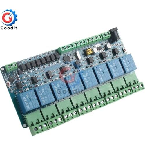 1PCS Modbus rtu 8 Channel Relay Module 485 TTL Communication 8-channel Input Relay Module Relay Output Board Module