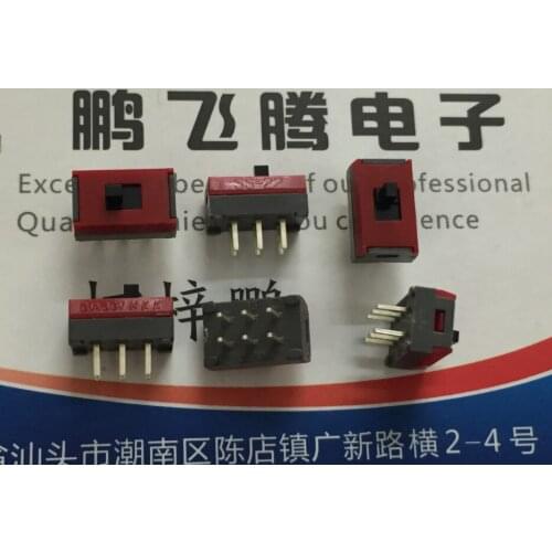 2PCS/lot Original Japanese NKK day open toggle switch 6-foot 2 gear straight plug vertical sliding switch SS-22SDP2