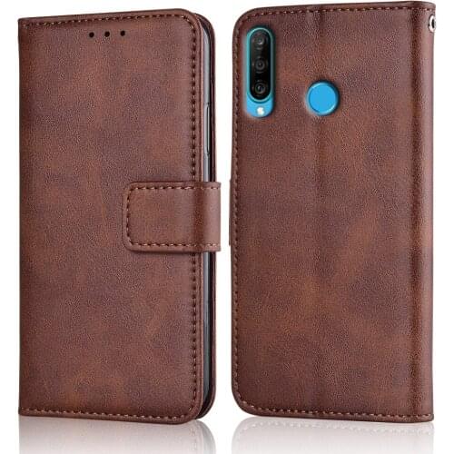 P30 Lite Case Slim Leather Flip Cover for Huawei P30 lite MAR-LX1A nova 4e 6.15'' Case Wallet Magnetic case P30Lite