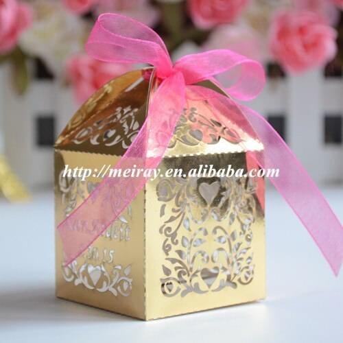 Personalized laser cut wedding souvenirs made in china , wedding favors candy box,wedding favour boxes