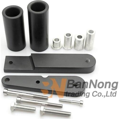 Motorcycle Black carbon No Cut Frame Sliders crash Falling protection For Kawasaki Ninja 650 EX650 650R 2009-2011